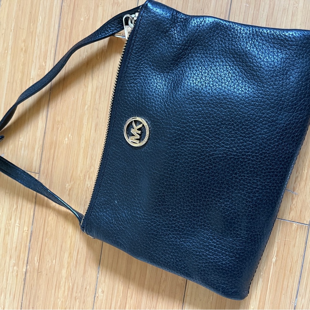 Michael Kors Black Leather Shoulder Bag